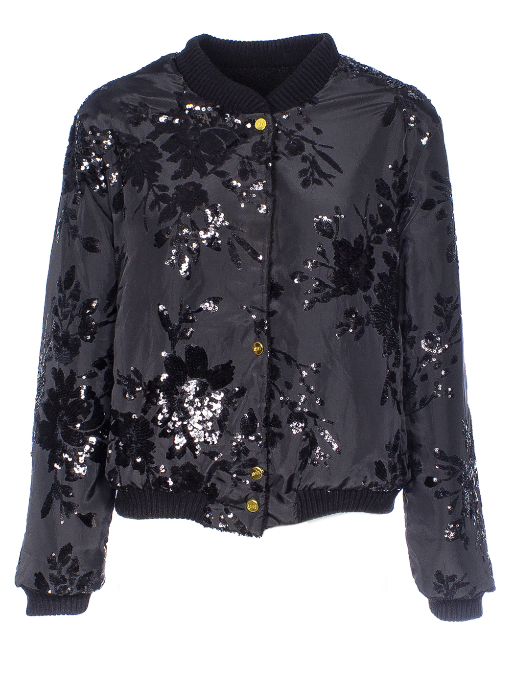 BOMBER PIUMINO PAILLETTES EMB.,4 TG,100% PL,MADE IN PRC    